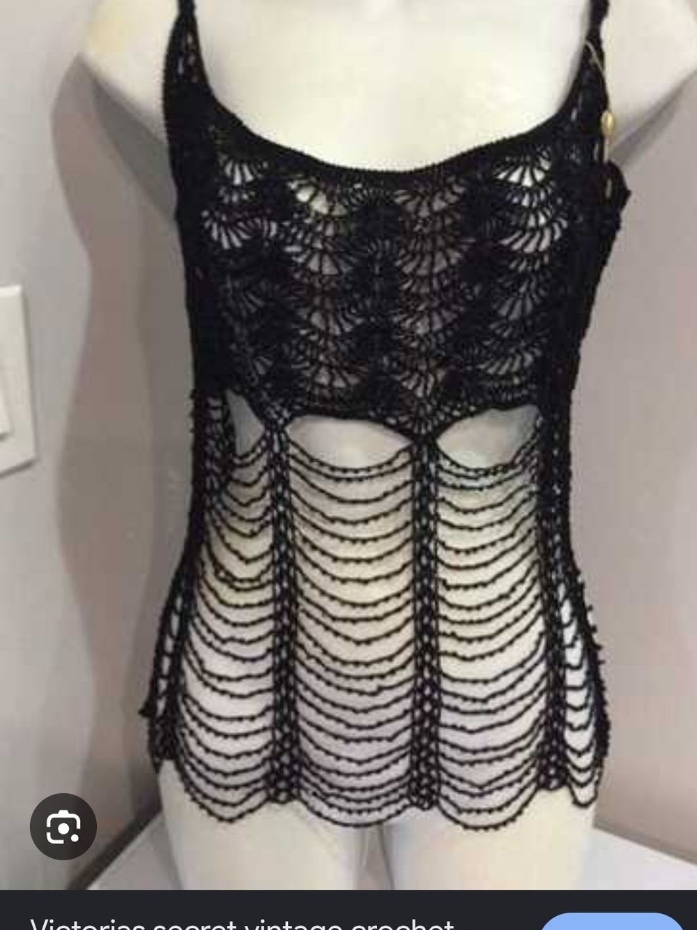 Victoria's Secret Sexy Little Things Black Beaded Tank Top